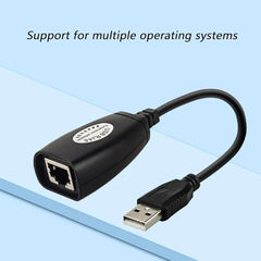 PremiumAV USB Over Ethernet Extender Adapter Kit – USB Male to RJ45 Female Extension for Long-Distance Connectivity (Up to 150FT) – Compatible with PC, Laptop, Printer, Camera