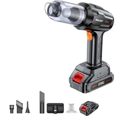 2V BROTHERS Handheld Car Vacuum Cleaner | 21000Pa High Suction | Cordless 18V/120W Mini Vacuum | Portable Cleaner for Car, Home, Office, Pet Hair | Long Battery Life