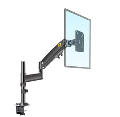 SYGA Monitor Stand Arm Desk Mount Fully Height Adjustable Bracket with C-Clamp & Grommet 180 Tilt Rotation Supports 13 to 27 Inch Monitors and TV - Single MSE01