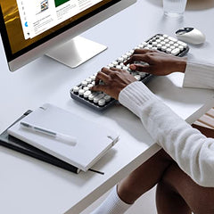 MOFII Wireless Keyboard and Mouse Combo, Full Size, 2.4GHz, Windows, Purple