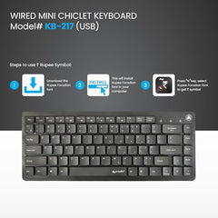 Prodot Set High-Performance Laptop Size Mini Keyboard and Mouse Combo with Chicklet Key for Computer, Laptop, PC