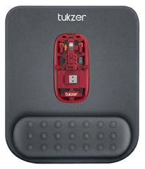 Tukzer Gel Mouse Pad Wrist Rest Memory-Foam Ergonomic Mousepad| Cushion Wrist Support & Pain Relief| Suitable for Gaming, Computer, Laptop, Home & Office Non-Slip Rubber Base (Grey)