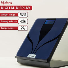Lifelong Bloom LLWS54 Body Weighing Scale (Indian Cultural Series - Rajasthan Rural)|Digital Weight Machine for Body Weight|Thick Tempered Glass with LCD Display|Bathroom Weighing Scale (Multicolor)