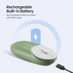 Portronics Toad 6 Bluetooth Wireless Mouse with 2.4 GHz USB Receiver, Multi-Device Pairing, Built in Battery, 1600 DPI Sensor(Black)