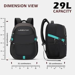 Lavie Sport 46Cm Triumph 29L Laptop Backpack With Rain Cover For Men & Women | Premium Backpack For Boys & Girls,Navy