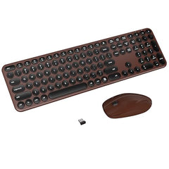 COVEVA Wireless Keyboard and Mouse Combo, 2.4GHz Wireless (Khaki)