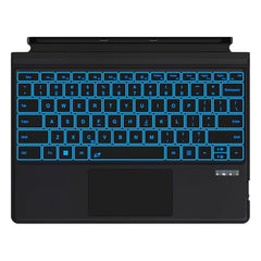 Bucewkde Surface Pro Keyboard for 3/4/5/6/7/7Plus 12.3 Inch, Ultra-Slim Wireless Bluetooth Surface Keyboard with Palm-Rejection Trackpad, 7-Color Backlit, Sleep/Wake Function, Long Battery Life