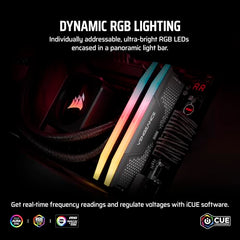 CORSAIR Vengeance RGB RS DDR5 RAM 32GB (2x16GB) 6000MHz CL36-44-44-96 1.35V AMD Expo Intel XMP Computer Desktop Memory – Gray (CMG32GX5M2E6000Z36)