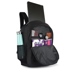 Half Moon Samurai Anime School Bags for Boys Men | Laptop Bag for Man | College Bag for Boys | Backpack Bag for Man Students use with Laptop Compartment & Small Pockets inside (Black & Red)