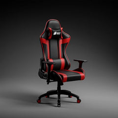 Green Soul Raptor 2.0 Racing Edition Ergonomic Gaming Chair with Premium PU Leather, Adjustable Neck & Lumbar Pillow, 3D Adjustable Armrests & Heavy Duty Nylon Base (Black & Red)