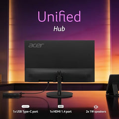 Acer SH242Y P1 23.8 Inch FHD IPS Gaming Monitor I 144Hz Refresh Rate I 1ms VRB I USB Type-C 65W PD I AMD FreeSync I Ultra Slim Design I ErgoStand I HDMI I Built-in Speakers I VisionCare Technology
