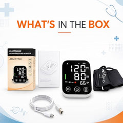 D MEDICARE® Rechargeable Blood Pressure Monitor for Home Use, Automatic Digital BP Machine with Large LED Display, USB Charging, Accurate Upper Arm BP Monitor (DMBP01-01)
