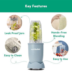 Nutribullet Pro 900W Slate, 12 Pcs Set, USA #1 Mixer/Grinder/Smoothie Maker, "The Original Nutribullet", Best Blender, Food Processor, 3 Unbreakable Jars, 2 Blade Sets(Wet & Dry), 900W, 2 Yrs Warranty