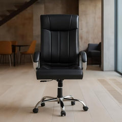 INNOWIN Profit High Back Orthopedic Boss Chair with 3 Year Limited Warranty | Leatherette Office Chair | Ergonomic Executive Chair with Spacious Cushioned Seat | Heavy Duty Metal Base | Grey