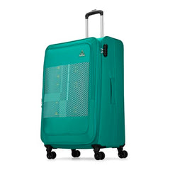 Aristocrat Duralite Set of 3 Soft Case (S+M+L) Trolley Bags, Red | 8-Wheels, Spacious, Zipper Expander, Front Pocket, Polyester Case, Combination Lock, Travel Luggage, 3-Year Global Warranty