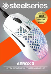 SteelSeries Aerox 3 Wireless Gen 2 - Ultralight 68g Gaming Mouse, 4K Polling, 26K DPI Optical Sensor, 200 Hours Battery Life, IP54, 80 Million Clicks, RGB, Pure PTFE Gliding Feet, Shadow