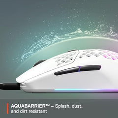 SteelSeries Aerox 3 Wireless Gen 2 - Ultralight 68g Gaming Mouse, 4K Polling, 26K DPI Optical Sensor, 200 Hours Battery Life, IP54, 80 Million Clicks, RGB, Pure PTFE Gliding Feet, Shadow