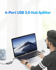USB 3.0 to HDMI Adapter for Monitor 1080P@60Hz Display with 5Gbps High Speed Transmission, Support Extend & Mirror Mode, Compatible with Window Mac Laptop Desktop Projector TV