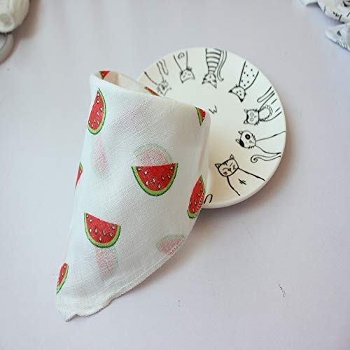 SYGA Pack of 2 Bibs Bandana for Bibs and Teething for Girls and Boys(Banana and Watermelon) For 6-36 Months