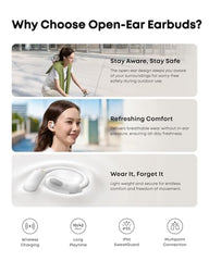 Soundcore AeroFit 2 by Anker Open Ear Earbuds, Open Ear Headphones, Earbuds