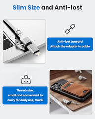 Verilux® Lighting to Type C Earphone Converter with Aluminum Alloy Housing