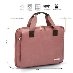 VISMIINTREND Laptop Leather Bag for Man | Coffee Brown
