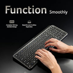 Acer KeyPro X105 Wireless Keyboard I Dual Mode 2.4GHz USB + BT 5.0 I 105 Keys Full Size Keyboard I Rechargeable 400mAh Battery I USB-C Charging I 64H Use I Windows Mac Android Compatible I Space Grey