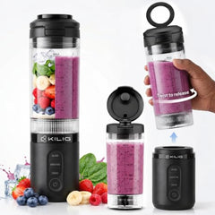 Kilig Vortex Blitz Portable Blender, Sip-Ready Jar Design, 470ml BPA-Free, USB-C Rechargeable, 3 Modes (Blend, Smoothie, Crush), 6 Blade system