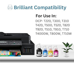Print Page BT-D60BK & 5000 Premium Refill Ink Compatible for Printers T220, T420, T520, T820, T920, T510, T910, T710, T4000W, T4500W, T300W, T800W,T700 (4 Color Combo) (Black - 100ml, CYM - 50ml Each)