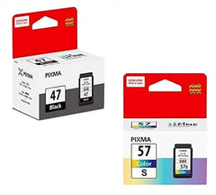 FUTURE ENTERPRISES PG 47 & CL 57 Small Ink Cartridge Compatible with Cartridge 47 and 57 Combo / E400 E410 E417 E460 E470 E477 E480 E3170 E3177 E4270 Printers,Black