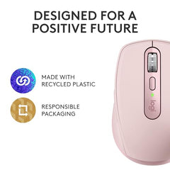 Logitech MX Anywhere 3S Compact Wireless Mouse with Free Adobe Subscription, Fast Scrolling, 8K DPI Any-Surface Tracking, Quiet Clicks, Programmable Buttons, USB C, Bluetooth - Graphite