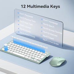 TECKNET Wireless Keyboard and Mouse Combo, Mini Cordless Computer Keyboard and Mouse Set 2.4GHz, Silent Adjustable 1600 DPI, Quiet Click, Lag-Free for Computer, Laptop, PC, Windows, Mac, Chrome OS