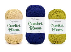 Craft Affair | Crochet Bloom Cotton Yarn 8ply (Each Color 2mm, 77Meter, 50Gram) 100% Pure Cotton | for Knitting Yarn | Craft & DIY Project: Grey, Pink, Off White