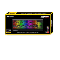 Ant Esports MK4000 Smartchoice Mechanical Gaming Keyboard, RGB LED Backlit Aluminium Base, Hot Swappable Switches, Full Size 104 Keys,Fully Programmable Red Switch, Wired USB, PC Laptop PS5 Compatible