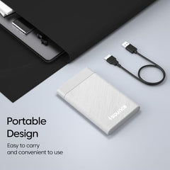 Sounce 2.5-Inch SATA to USB Type-C 3.1 External HDD/SSD Enclosure | 6Gbps UASP Speed | Tool-Free Design | Compatible with 7mm & 9.5mm Drives up to 6TB | Plug & Play | Shockproof Portable Case (Type C)