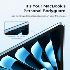 EooCoo Case for MacBook Air 15 inch M5 M4 M3 M2 2026-2023, Sparkly Clear