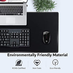 Storite 900x400x2mm Extended Gaming Mouse Pad, Desk Mat, Black | Stitched Embroidery Edges, Water Resistance Coating, Natural Non Slippery Rubber Base, For Laptop/Computer