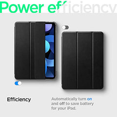Spigen Flip case for iPad Air 11 inch M4 (2026), iPad Air 11 inch M3/M2 (2025-2024), 10.9 inch 5th/4th Gen (2022/2020), Trifold, Pencil Holder, Full Cover(Liquid Air Folio) - Black