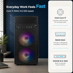 Core i7 Desktop Computer PC | Core i7-4770 3.40Ghz| 16GB RAM | 512GB SSD | 5G WiFi & Bluetooth | HDMI, VGA, Ethernet | USB 3.0 | Windows 11 Pro & Office 24 Installed | 2 Year On-Site Warranty
