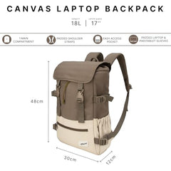 F Gear Canyon 18L Premium Canvas Laptop Backpack|Water-Resistant Fashionable Travel, Office & College Bag, Padded Laptop & Tablet Sleeves Fits Upto 17 Inch Laptop|Men & Women (Cosmic Orange)