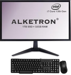 ALKETRON All-in-One Desktop PC- 20-Inch Display, 16GB RAM, 512GB SSD, Intel Processor, UHD 4K Graphics, WiFi 6, BT 5.2, Windows11 + MS Office(Lifetime), 1+3 Year Warranty(Standard+ Edition 2026 Model)