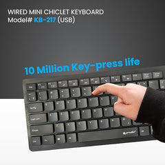 Prodot Set High-Performance Laptop Size Mini Keyboard and Mouse Combo with Chicklet Key for Computer, Laptop, PC