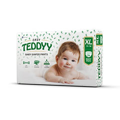 TEDDYY Easy Baby M Size Diaper Tape Style |126 Count (Medium) | 6-11 kgs (Pack of 2) | Quick Absorbency | Extra Super Soft | Anti - Bacterial | Wetness Indicator with Adjustable Grip Tapes