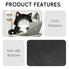 ZORBES® Mouse Pad with Wrist Support, Funny Cat Ergonomic Mouse Pad | I'm Fine Motivational Memo Design, Soft Gel Rest, Non-Slip Mouse Mat for Office Home