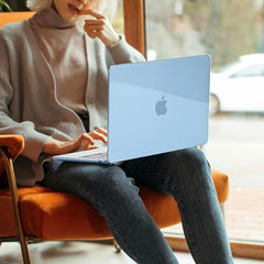 EooCoo Case for MacBook Air 15 inch M5 M4 M3 M2 2026-2023, Sparkly Clear