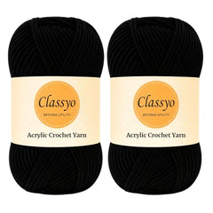 Classyo Acrylic Yarn for Crocheting (100gms x 1 Ball, 4ply) | Soft Wool Crochet Thread | Acrylic Hand Knitting Yarn | Wool for Crochet | For Sweater, Scarf, Hat, Baby Clothes, Purse, Gift Bags and DIY Crafts (Butter, Pack of 1)