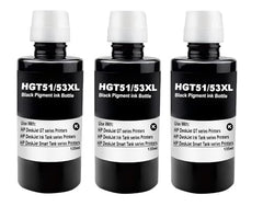 CANOFF GT53Xl for HP Black Pigment Refill Ink Compatible for HP Ink Tank 115, 310, 315, 319, 410, 415, 416, 419, 455, 500, 515, 530, 615, GT 5810, GT 5811, GT 5820 (GT53XL Black 5, 135ml)
