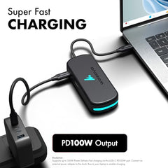 Type C 14 in 1 Wozoyo Docking Station, PD 100W, 2X4K@60Hz HDMI,4K DisplayPort, 2XType-C 10Gbps, USB 10Gbps, Gigabit Ethernet, AUX Port,Universally Compatible Thunderbolt 4,macOS,Windows,Android & iOS