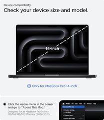 Spigen Urban Fit Designed for New MacBook Pro 14 inch Hard Shell Case with M4/Pro/Max (2024) and M3/M2/M1/Pro/Max (2023-2021) - Black