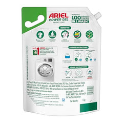 Ariel Power Gel Liquid Detergent for Front Load – 4kg | Removes 100 Dried Stains in 1 Wash | Faster Dissolving | Long-Lasting Fragrance | Color Protection | At the price of Powders
